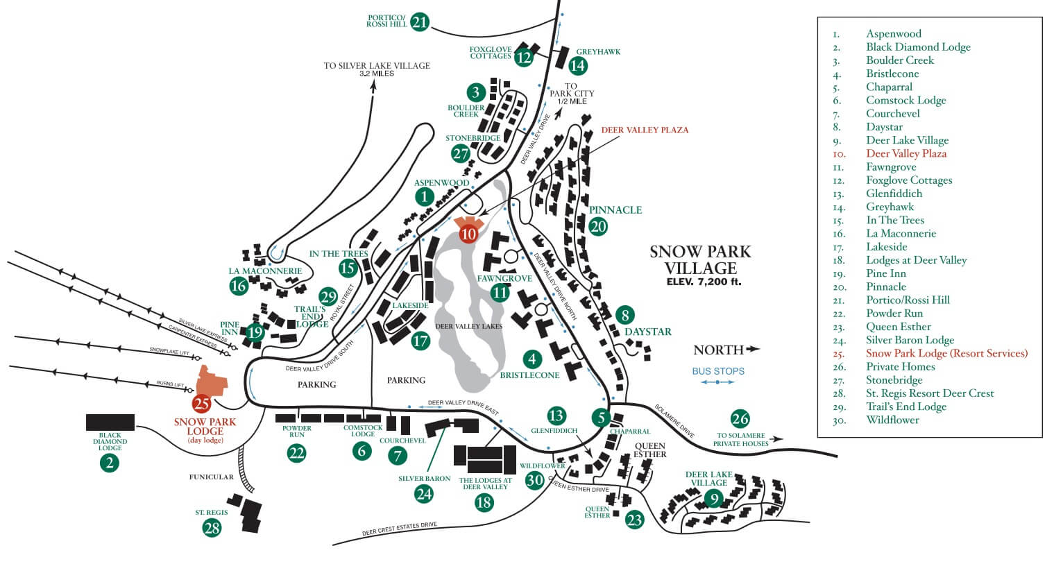 Snow Park Village Map 